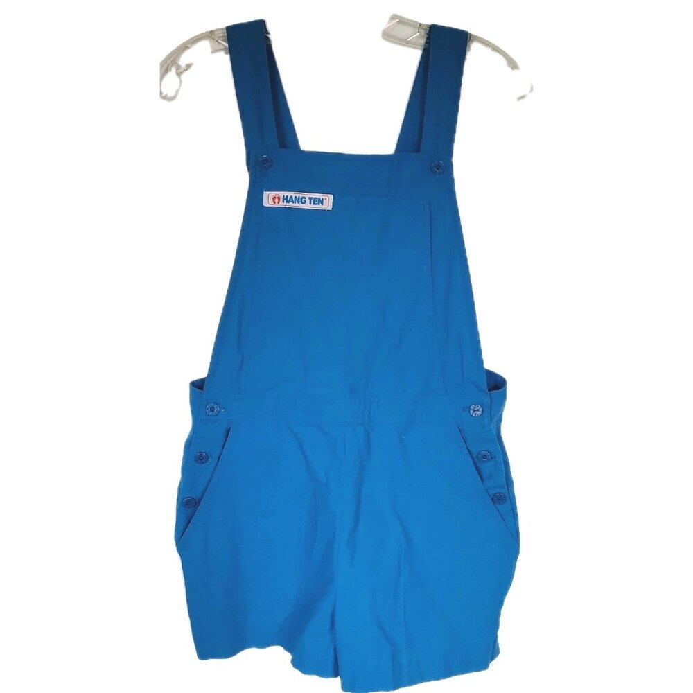 Vintage 70s 80s Hang Ten Shortalls Surf Style Bib-Front Overalls Approx S/XS